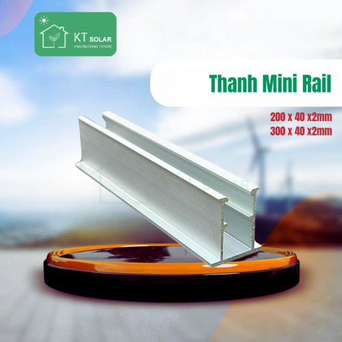 Mini Rail Nhôm 300x40x2mm – Phụ Kiện Điện Mặt Trời