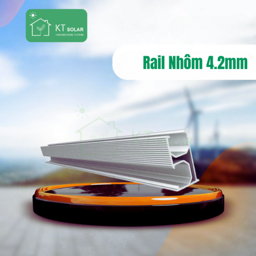 Thanh rail nhôm lắp pin năng lượng mặt trời 4.2m